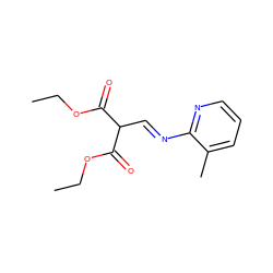 CCOC(=O)C(/C=N/c1ncccc1C)C(=O)OCC ZINC000101552676