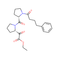 CCOC(=O)C(=O)[C@@H]1CCCN1C(=O)[C@@H]1CCCN1C(=O)CCCc1ccccc1 ZINC000013738814