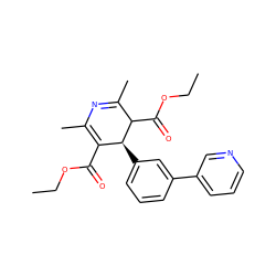 CCOC(=O)C1=C(C)N=C(C)C(C(=O)OCC)[C@H]1c1cccc(-c2cccnc2)c1 ZINC000026744222