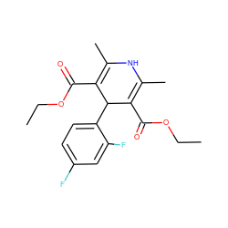 CCOC(=O)C1=C(C)NC(C)=C(C(=O)OCC)C1c1ccc(F)cc1F ZINC000049112135