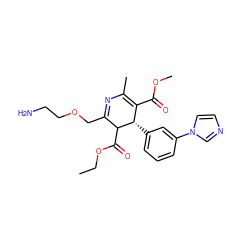 CCOC(=O)C1C(COCCN)=NC(C)=C(C(=O)OC)[C@@H]1c1cccc(-n2ccnc2)c1 ZINC000026744153