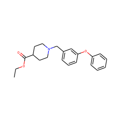 CCOC(=O)C1CCN(Cc2cccc(Oc3ccccc3)c2)CC1 ZINC000004978046