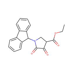 CCOC(=O)C1CN(C2c3ccccc3-c3ccccc32)C(=O)C1=O ZINC000025972724