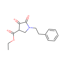 CCOC(=O)C1CN(CCc2ccccc2)C(=O)C1=O ZINC000025972840