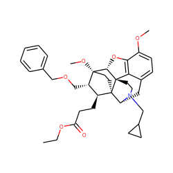 CCOC(=O)CC[C@H]1[C@H](COCc2ccccc2)[C@]2(OC)CC[C@]13[C@H]1Cc4ccc(OC)c5c4[C@@]3(CCN1CC1CC1)[C@H]2O5 ZINC000148718593