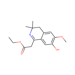 CCOC(=O)CC1=NC(C)(C)Cc2cc(OC)c(O)cc21 ZINC000101504386