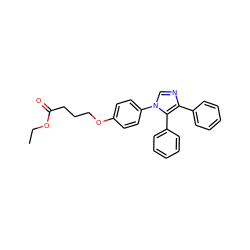 CCOC(=O)CCCOc1ccc(-n2cnc(-c3ccccc3)c2-c2ccccc2)cc1 ZINC000028821609