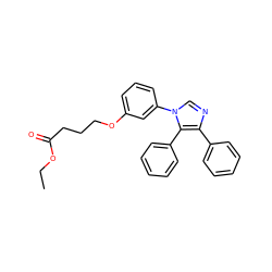 CCOC(=O)CCCOc1cccc(-n2cnc(-c3ccccc3)c2-c2ccccc2)c1 ZINC000028821611