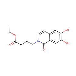 CCOC(=O)CCCn1ccc2cc(O)c(O)cc2c1=O ZINC000013800910