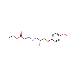 CCOC(=O)CCNC[C@@H](O)COc1ccc(OC)cc1 ZINC000029208111