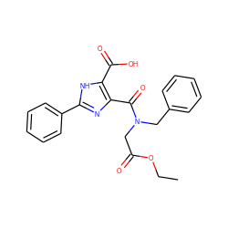 CCOC(=O)CN(Cc1ccccc1)C(=O)c1nc(-c2ccccc2)[nH]c1C(=O)O ZINC000064526493