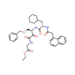 CCOC(=O)CNC(=O)C(=O)[C@@H](COCc1ccccc1)NC(=O)[C@H](CC1CCCCC1)NC(=O)Cc1cccc2ccccc12 ZINC000049777320