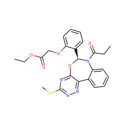 CCOC(=O)COc1ccccc1[C@@H]1Oc2nc(SC)nnc2-c2ccccc2N1C(=O)CC ZINC000009731250