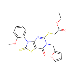 CCOC(=O)CSc1nc2c(sc(=S)n2-c2ccccc2OC)c(=O)n1Cc1ccco1 ZINC000003018695