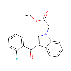 CCOC(=O)Cn1cc(C(=O)c2ccccc2F)c2ccccc21 ZINC000000614810