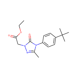 CCOC(=O)Cn1nc(C)n(-c2ccc(C(C)(C)C)cc2)c1=O ZINC000001402302