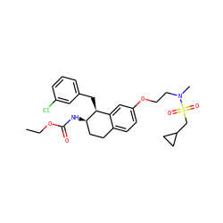 CCOC(=O)N[C@@H]1CCc2ccc(OCCN(C)S(=O)(=O)CC3CC3)cc2[C@@H]1Cc1cccc(Cl)c1 ZINC000088261151