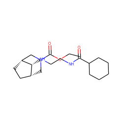 CCOC(=O)N1C[C@@H]2CC[C@H](C1)[C@@H]2NCCNC(=O)C1CCCCC1 ZINC000103227218