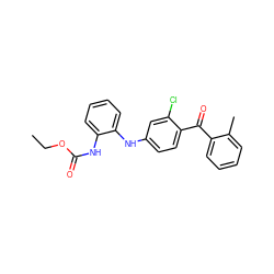 CCOC(=O)Nc1ccccc1Nc1ccc(C(=O)c2ccccc2C)c(Cl)c1 ZINC000013531313