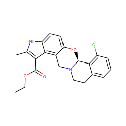 CCOC(=O)c1c(C)[nH]c2ccc3c(c12)CN1CCc2cccc(Cl)c2[C@@H]1O3 ZINC000013474859