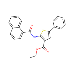 CCOC(=O)c1cc(-c2ccccc2)sc1NC(=O)c1cccc2ccccc12 ZINC000001921897