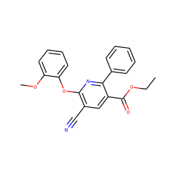 CCOC(=O)c1cc(C#N)c(Oc2ccccc2OC)nc1-c1ccccc1 ZINC000003104590