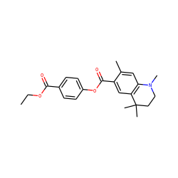 CCOC(=O)c1ccc(OC(=O)c2cc3c(cc2C)N(C)CCC3(C)C)cc1 ZINC000013800362