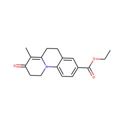 CCOC(=O)c1ccc2c(c1)CCC1=C(C)C(=O)CCN12 ZINC000013580690