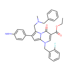 CCOC(=O)c1cn(Cc2ccccc2F)c2cc(-c3ccc(N)cc3)c(CN(C)Cc3ccccc3)n2c1=O ZINC000027326833