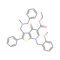 CCOC(=O)c1cn(Cc2ccccc2OC)c2sc(-c3ccccc3)c(CN(C)Cc3ccccc3)c2c1=O ZINC000036331630