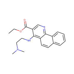 CCOC(=O)c1cnc2c(ccc3ccccc32)c1NCCN(C)C ZINC000000098435