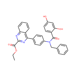 CCOC(=O)c1nc(-c2ccc(N(Cc3ccccc3)C(=O)c3ccc(O)cc3O)cc2)c2ccccc2n1 ZINC000653664706