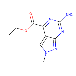 CCOC(=O)c1nc(N)nc2nn(C)cc12 ZINC000299865630