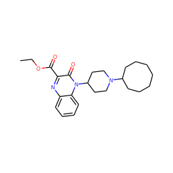 CCOC(=O)c1nc2ccccc2n(C2CCN(C3CCCCCCC3)CC2)c1=O ZINC000114710661