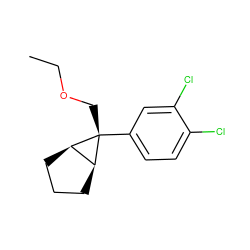 CCOC[C@@]1(c2ccc(Cl)c(Cl)c2)[C@H]2CCC[C@H]21 ZINC000101635404