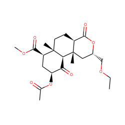 CCOC[C@@H]1C[C@]2(C)[C@H]3C(=O)[C@@H](OC(C)=O)C[C@@H](C(=O)OC)[C@]3(C)CC[C@H]2C(=O)O1 ZINC000040863315