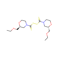 CCOC[C@@H]1CN(C(=S)SSC(=S)N2CCO[C@H](COCC)C2)CCO1 ZINC001772626266