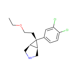 CCOCC[C@@]1(c2ccc(Cl)c(Cl)c2)[C@H]2CNC[C@H]21 ZINC000101991350