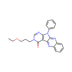 CCOCCCn1cnc2c(c1=O)c1nc3ccccc3nc1n2-c1ccccc1 ZINC000002410715