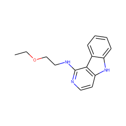 CCOCCNc1nccc2[nH]c3ccccc3c12 ZINC000040957234