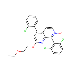 CCOCCOc1cc(-c2ccccc2Cl)c2cc[n+]([O-])c(-c3c(Cl)cccc3Cl)c2n1 ZINC000073164426