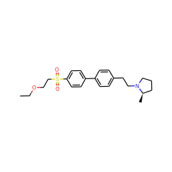 CCOCCS(=O)(=O)c1ccc(-c2ccc(CCN3CCC[C@H]3C)cc2)cc1 ZINC000073220755