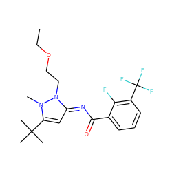 CCOCCn1/c(=N/C(=O)c2cccc(C(F)(F)F)c2F)cc(C(C)(C)C)n1C ZINC000029124427