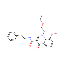 CCOCCn1cc(C(=O)NCCc2ccccc2)c(=O)c2cccc(OC)c21 ZINC000299863937