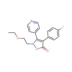 CCOCCn1oc(=O)c(-c2ccc(F)cc2)c1-c1ccncc1 ZINC000029052627