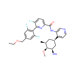 CCOCc1cc(F)c(-c2nc(C(=O)Nc3cnccc3[C@@H]3C[C@H](C)[C@H](OC)[C@H](N)C3)ccc2F)c(F)c1 ZINC000207134099