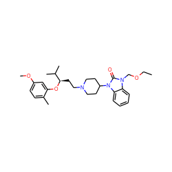 CCOCn1c(=O)n(C2CCN(CC[C@@H](Oc3cc(OC)ccc3C)C(C)C)CC2)c2ccccc21 ZINC000028874663