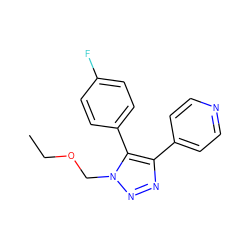 CCOCn1nnc(-c2ccncc2)c1-c1ccc(F)cc1 ZINC000013489711