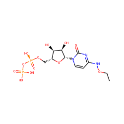 CCONc1ccn([C@@H]2O[C@H](CO[P@@](=O)(O)OP(=O)(O)O)[C@@H](O)[C@H]2O)c(=O)n1 ZINC000049034717