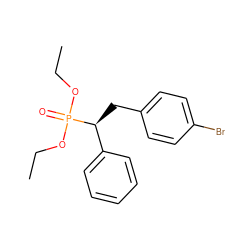 CCOP(=O)(OCC)[C@@H](Cc1ccc(Br)cc1)c1ccccc1 ZINC000084617408